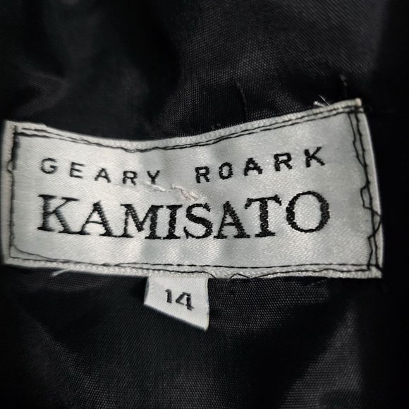 Vintage 90's Geary Roark Kamisato Linen LBD with Open Corded Back, Sz 14, NWT - Picture 10 of 12